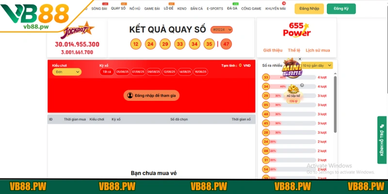 Hướng dẫn cách tham gia xổ số Power 655