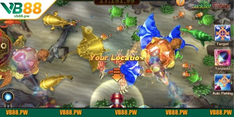 Người tham gia sẽ sử dụng súng được bắn cá với nhiều cấp độ